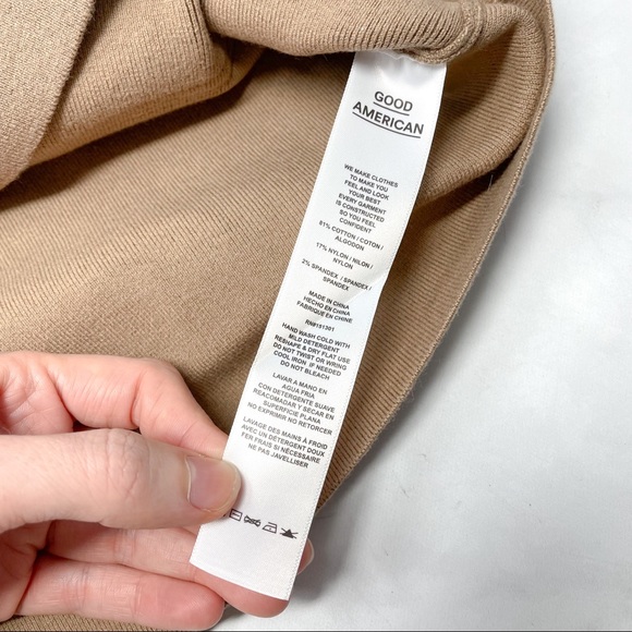 NWT Good American "Cupped Crop Top" Ribbed Knit Scoopneck Nude Bustier Plus 2X - Picture 6 of 12